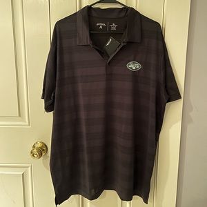 Black Striped NY Jets Polo XL Men’s